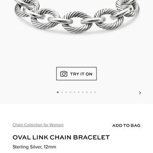 David Yurman Silver Oval Link Chain Bracelet